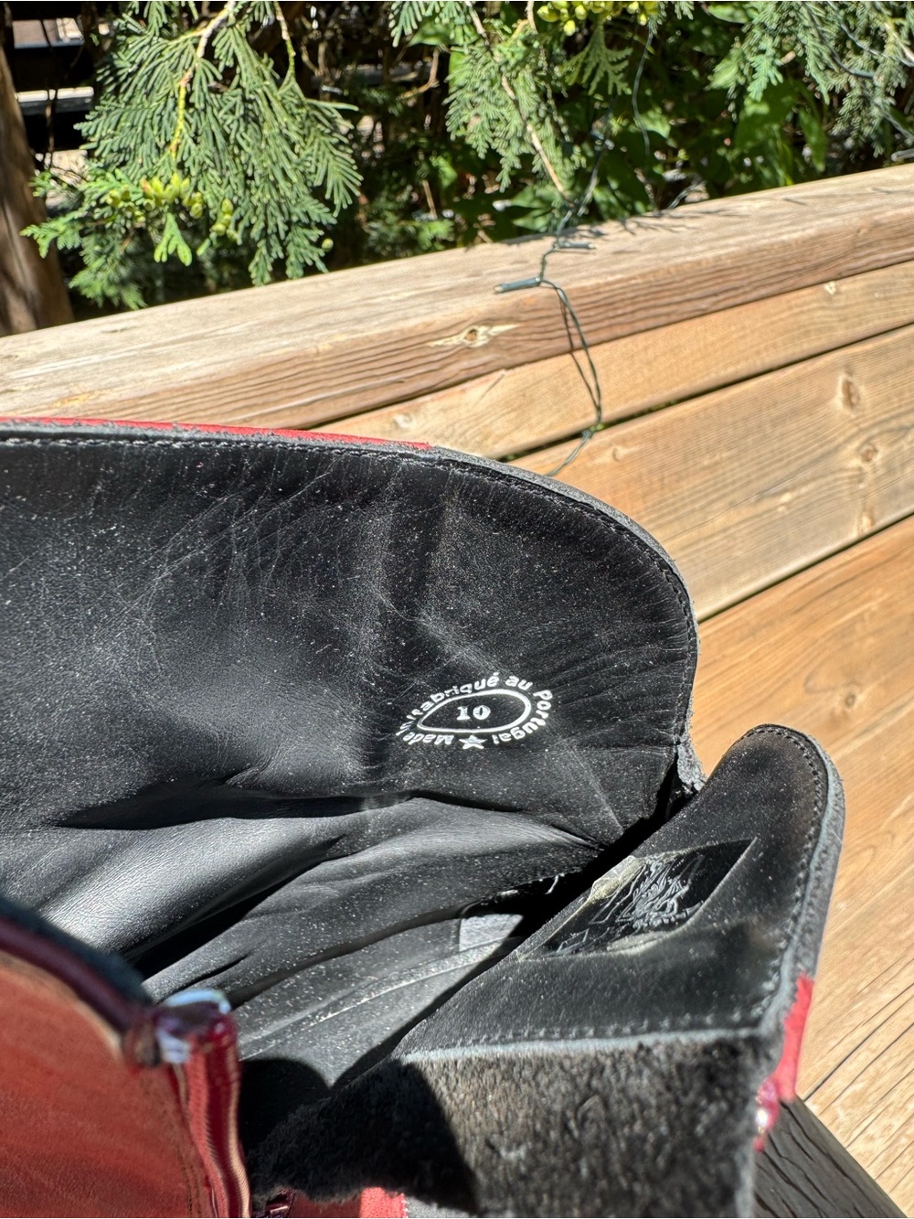 Fluevog Maleike boots -black & red - Picture 6 of 7